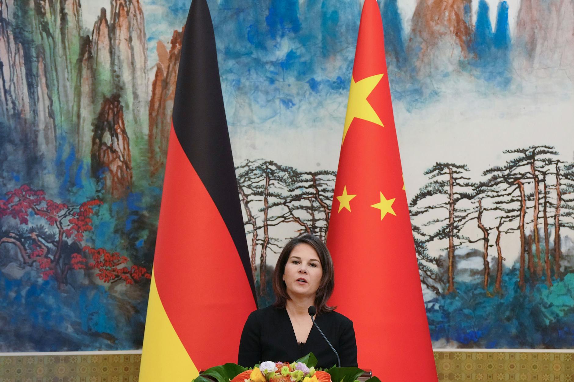 Außenministerin Baerbock am vergangenen Samstag in Peking