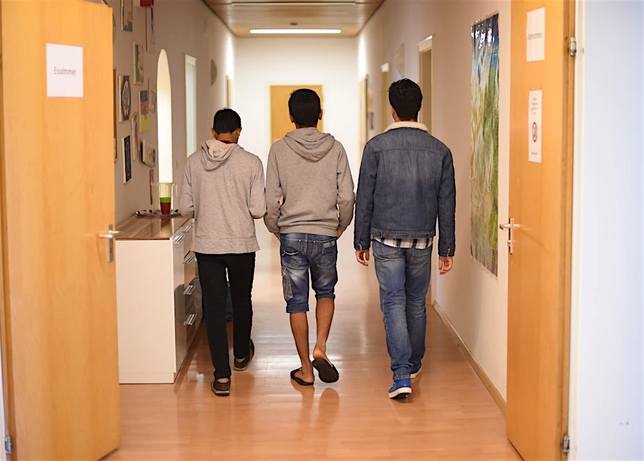 Minderjährige in einer Unterkunft für Füchtlinge.&nbsp;
