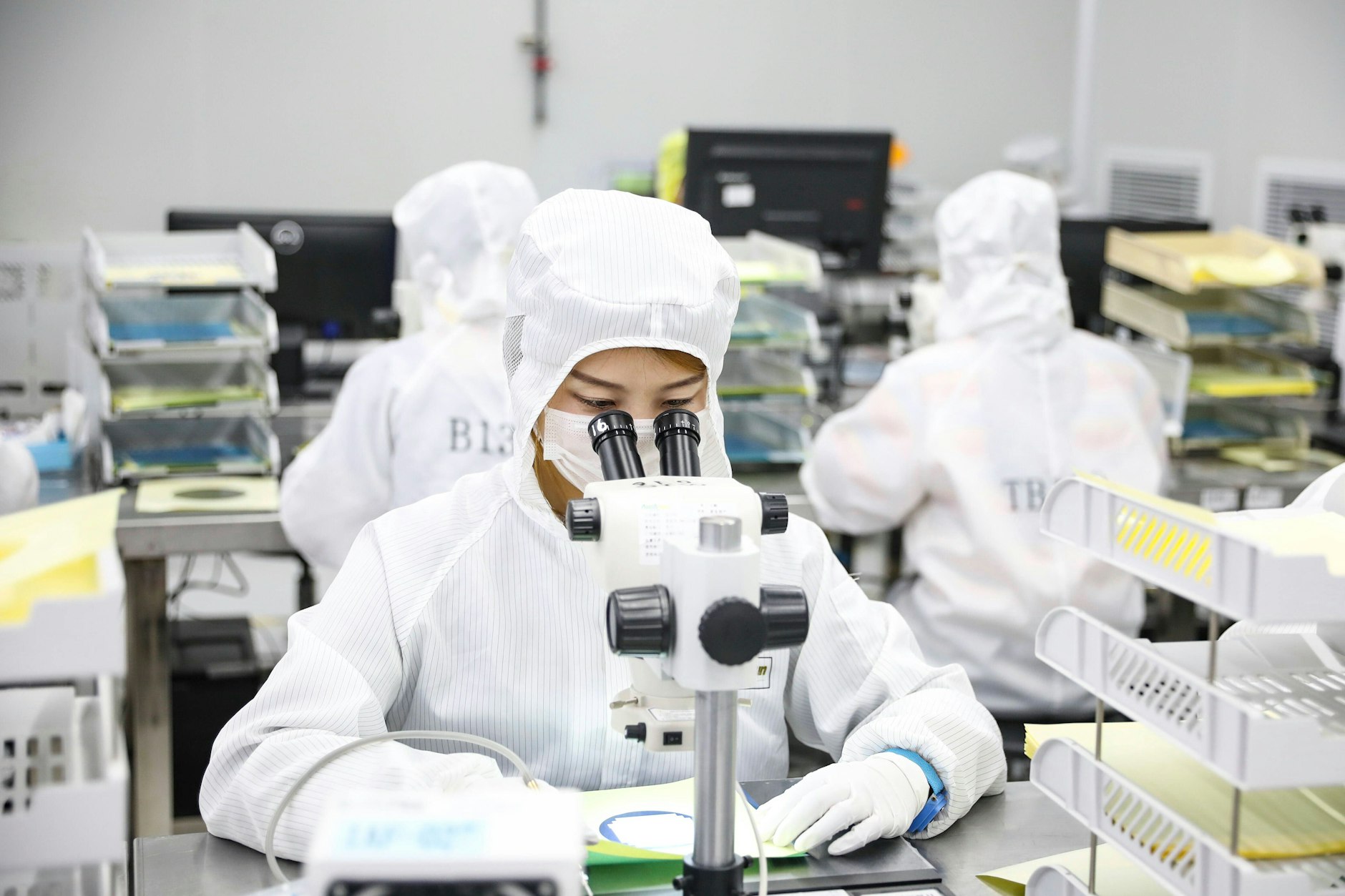 Heiß begehrte Ware: Produktion des chinesischen Chipherstellers Aucksun in Huai an.