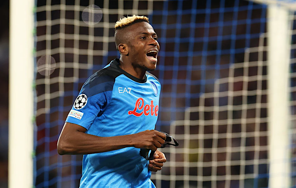 ARCHIV - Victor Osimhen jubelt nach einem Treffer für den SSC Neapel.  