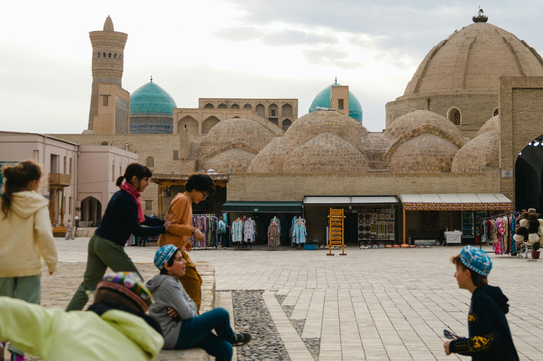 Blick auf den Markt in Buchara