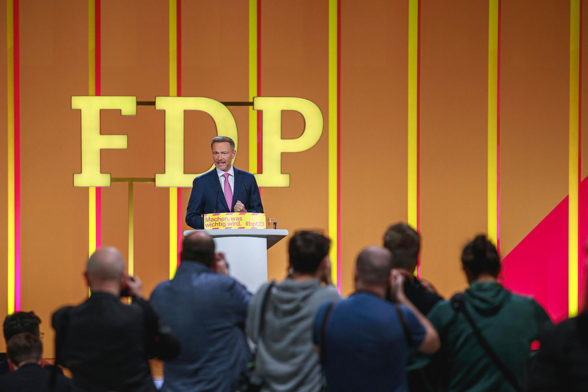 Christian Lindner beim Bundesparteitag der FDP.