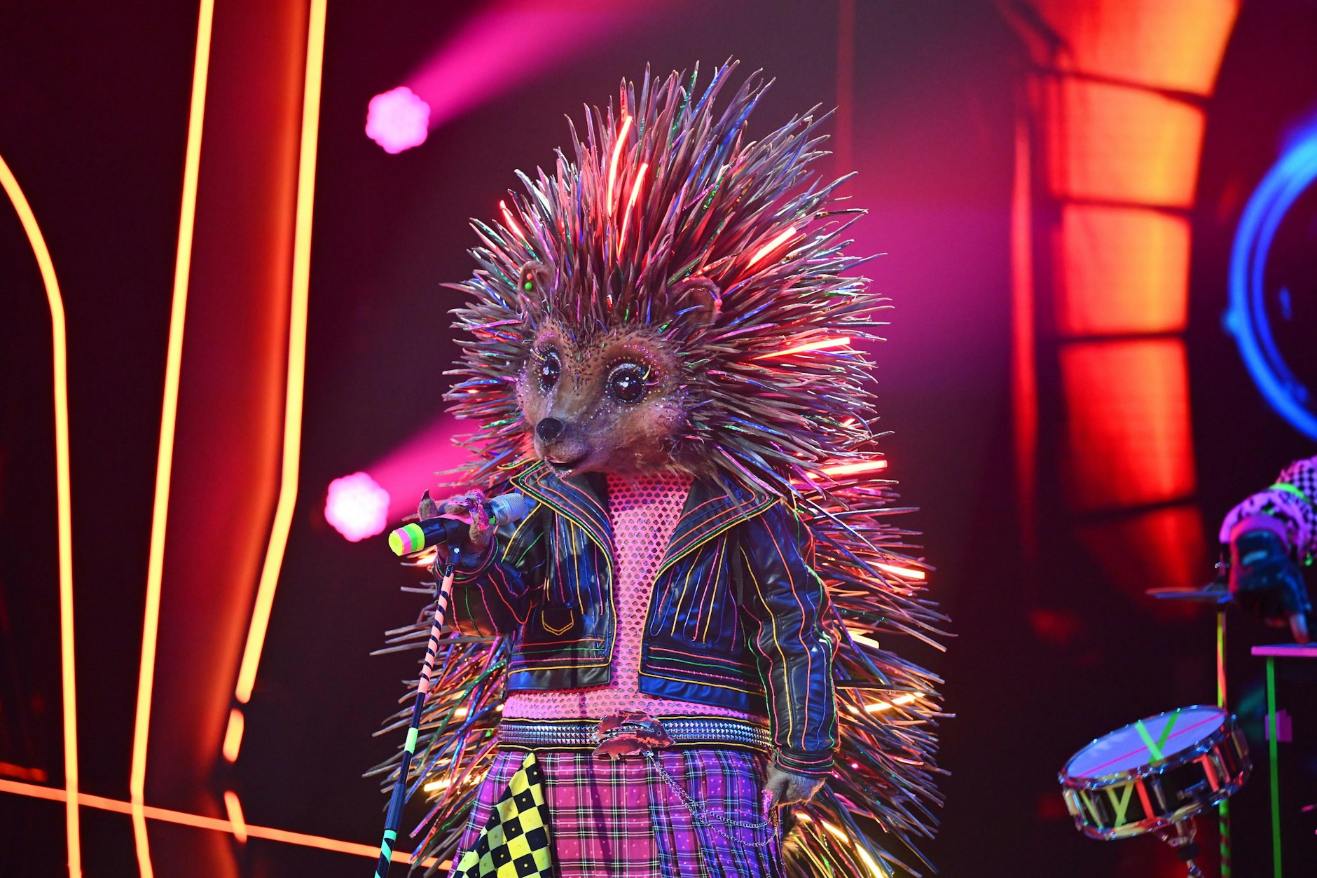 Der Igel bringt mit seinen Stacheln die Bühne von „The Masked Singer“ zum Strahlen.