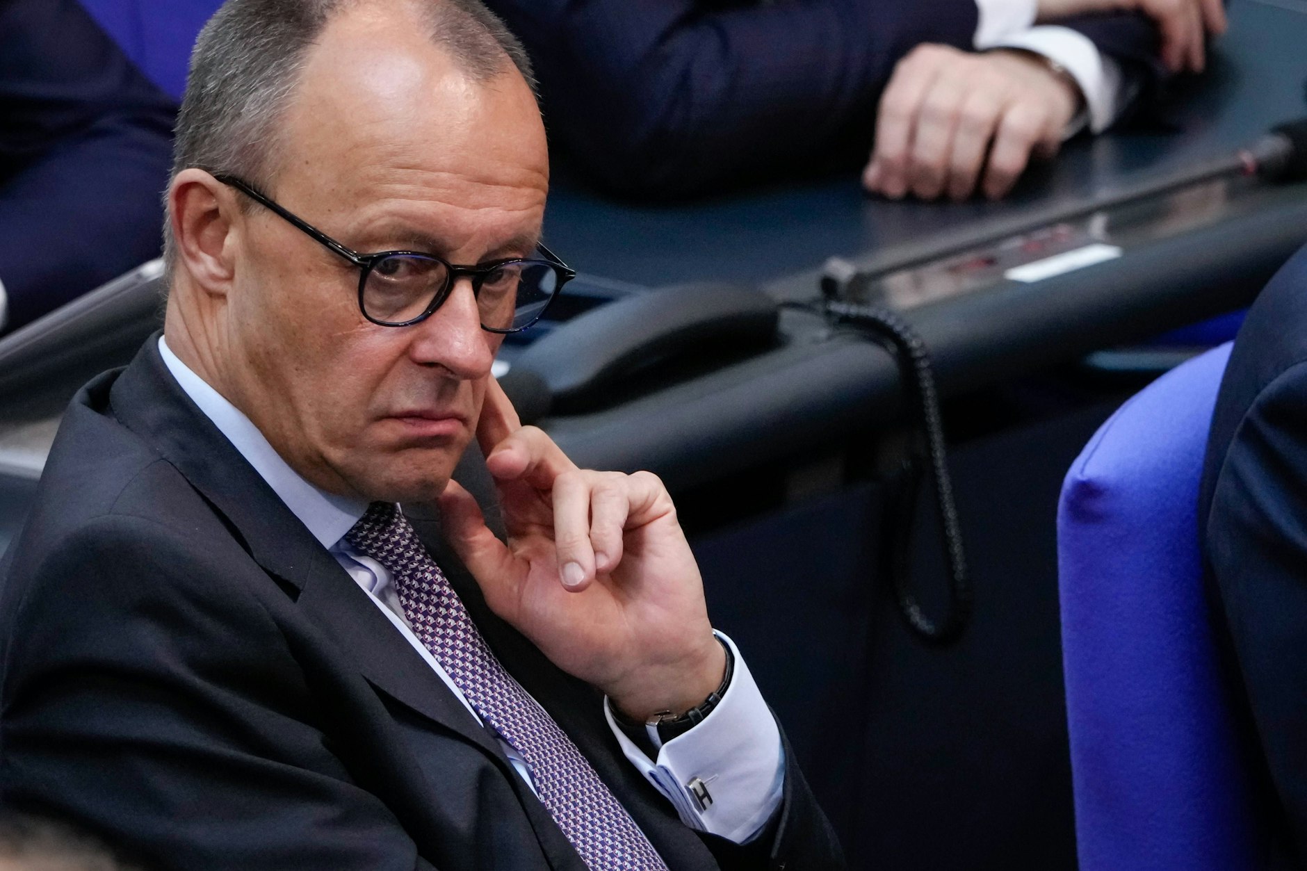 Der CDU-Chef Friedrich Merz bei einer Sitzung im Deutschen Bundestag.