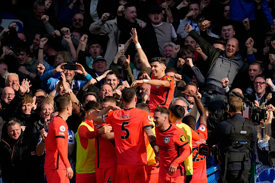 Brighton bejubelte einen Sieg beim FC Chelsea.  