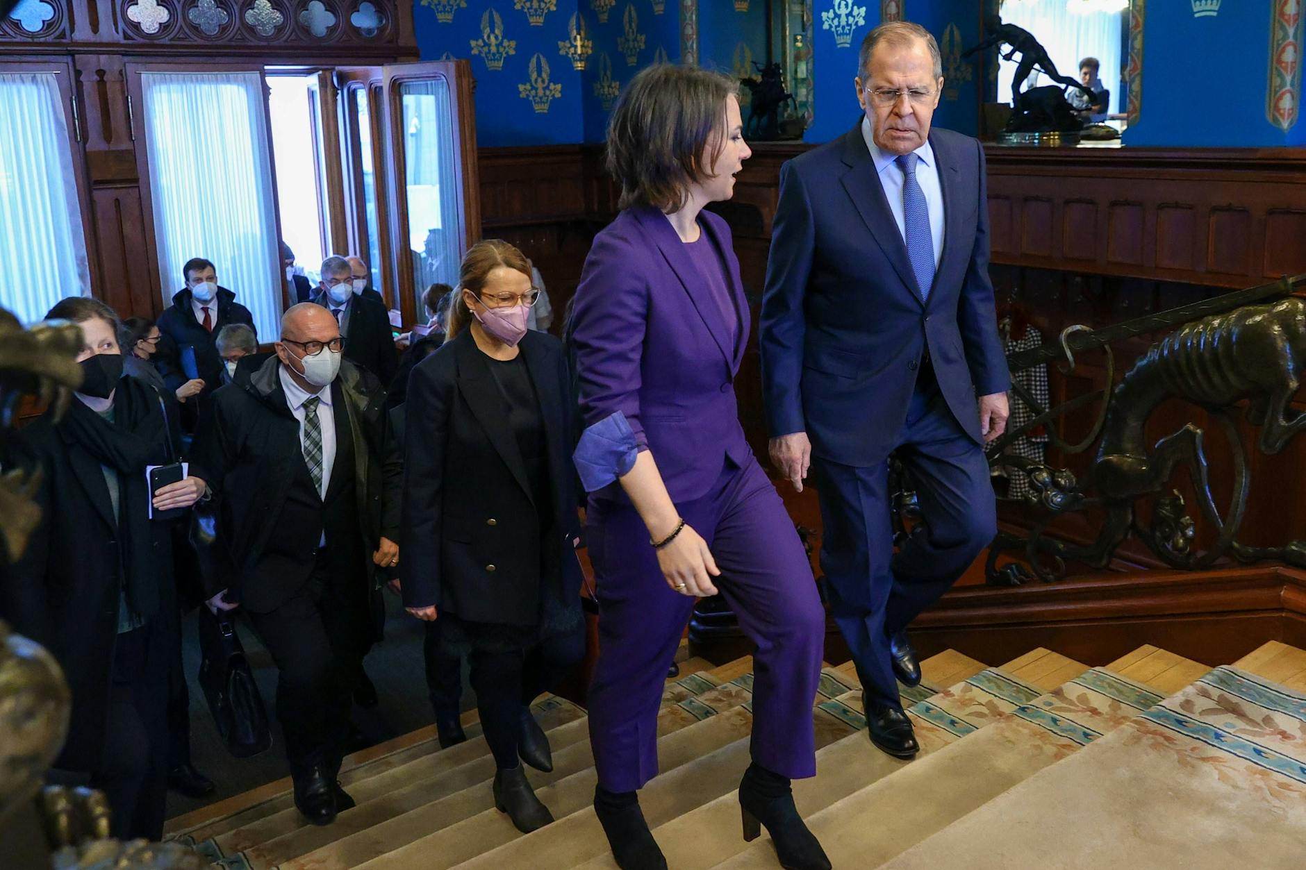 Russlands Außenminister Sergej Lawrow empfängt am 18.1.2022 Bundesaußenministern Annalena Baerbock in Moskau. (Archivbild)