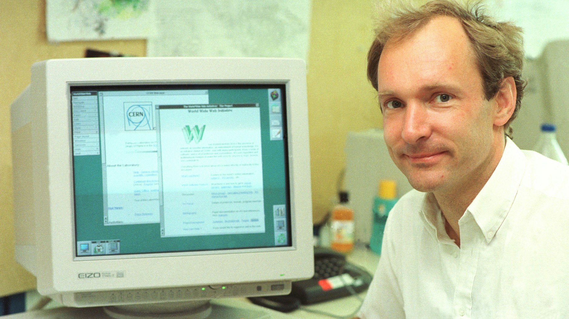 Tim Berners-Lee bei CERN in Genf wollte vor 30 Jahren eigentlich den Informationsaustausch unter Kollegen vereinfachen.&nbsp;