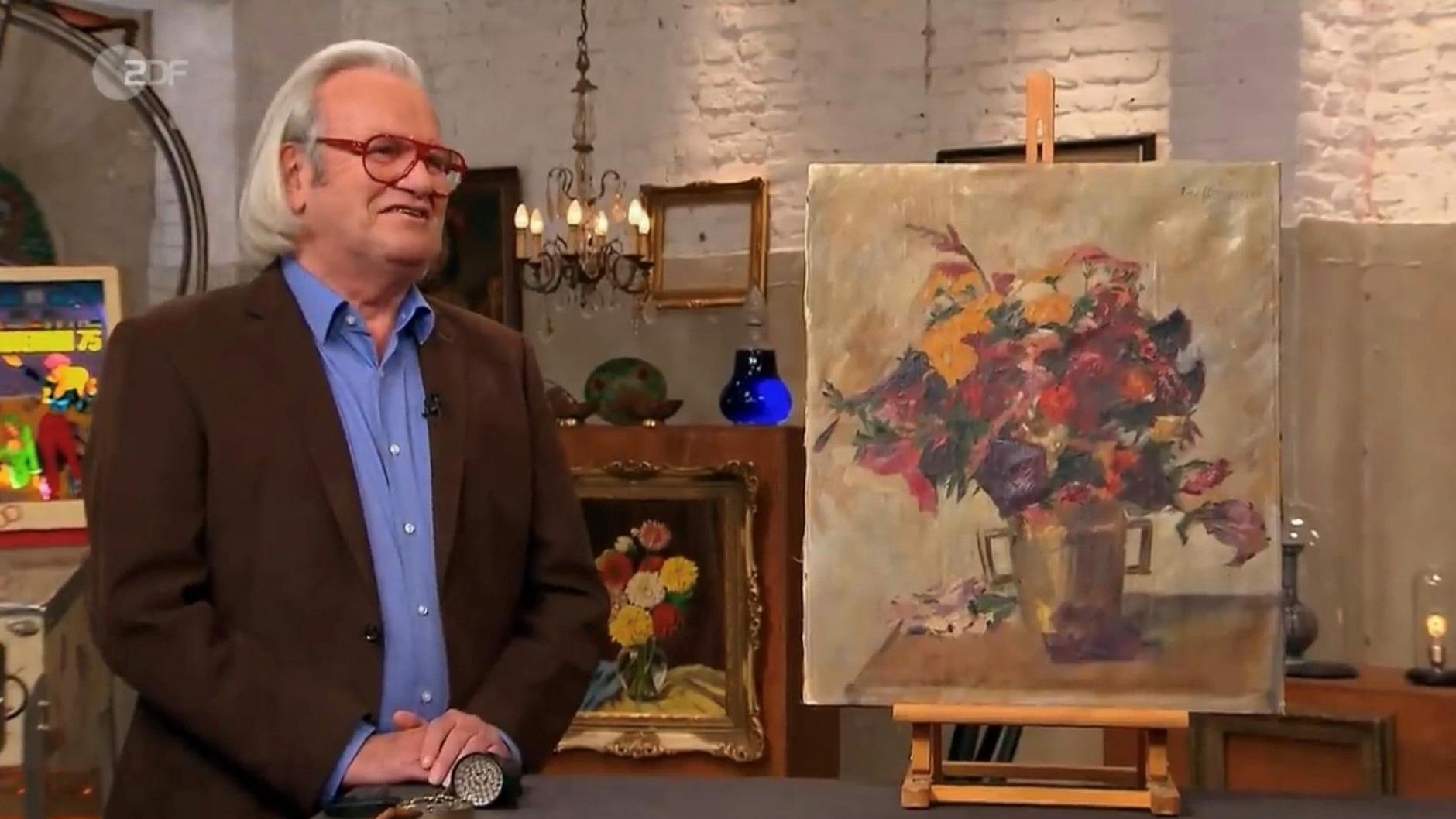 Ganz und gar entzückt ist „Bares für Rares“-Experte Albert Maier vom Gemälde von Eduard Bäumer.