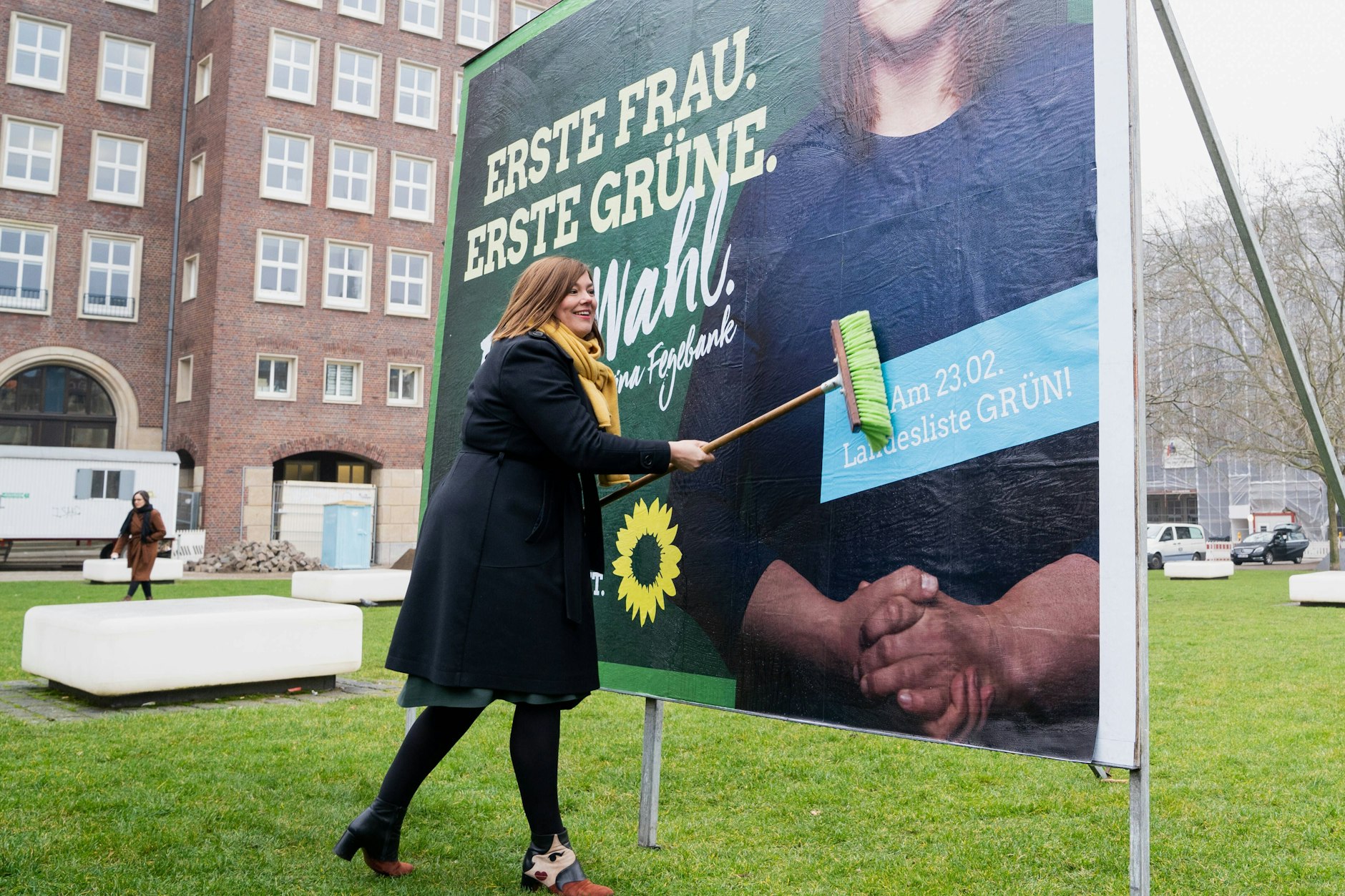 Hamburgs heutige Zweite Bürgermeisterin Katharina Fegebank beim Wahlkampfauftakt 2020 der Grünen. Die Partei hatte sich damals noch für einen NSU-Untersuchungsausschuss ausgesprochen.