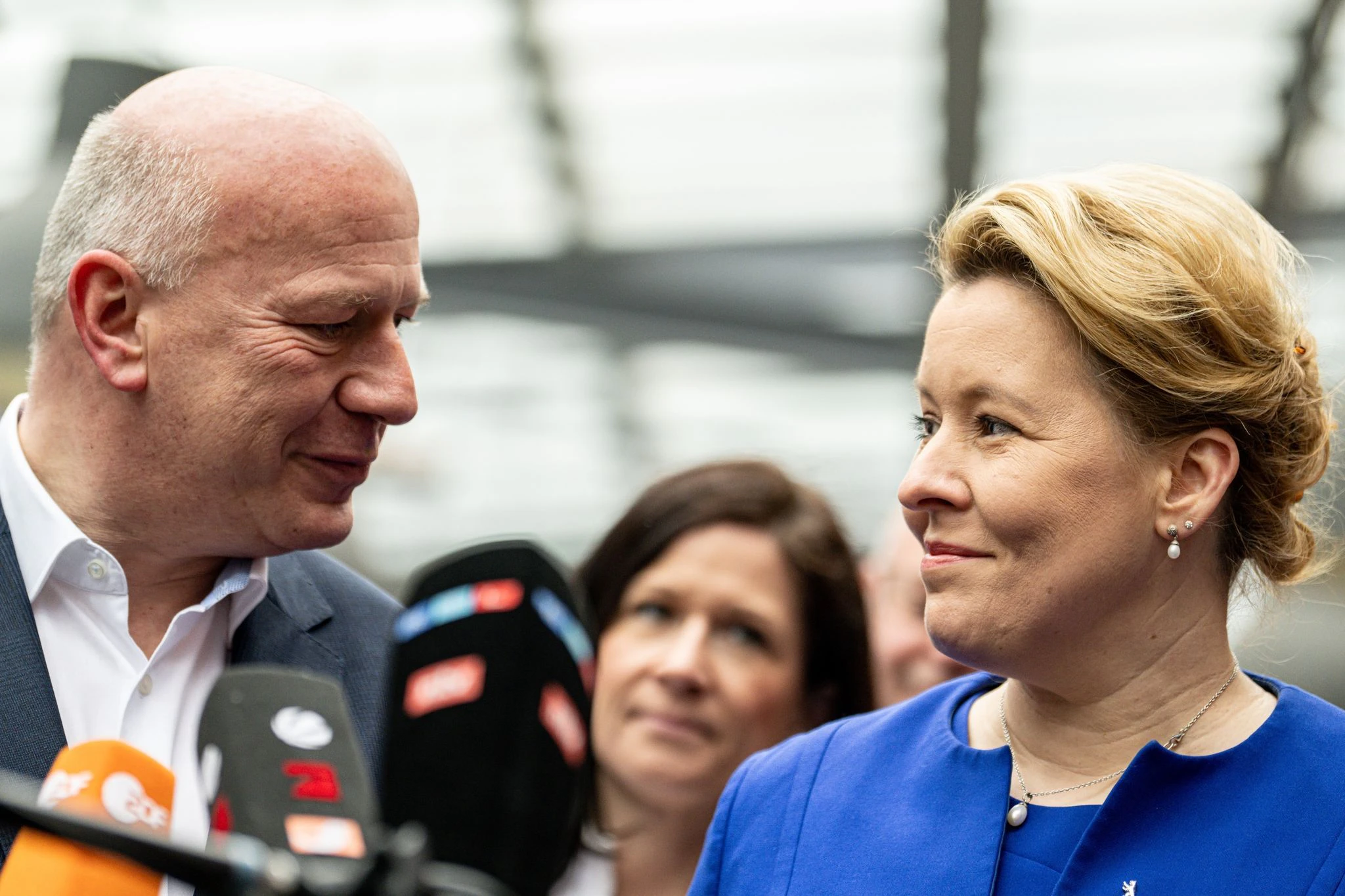 Regieren jetzt gemeinsam: Kai Wegner (CDU) und Franziska Giffey (SPD), die Wirtschaftssenatorin werden soll. Wegner spricht von einer Vernunftehe.