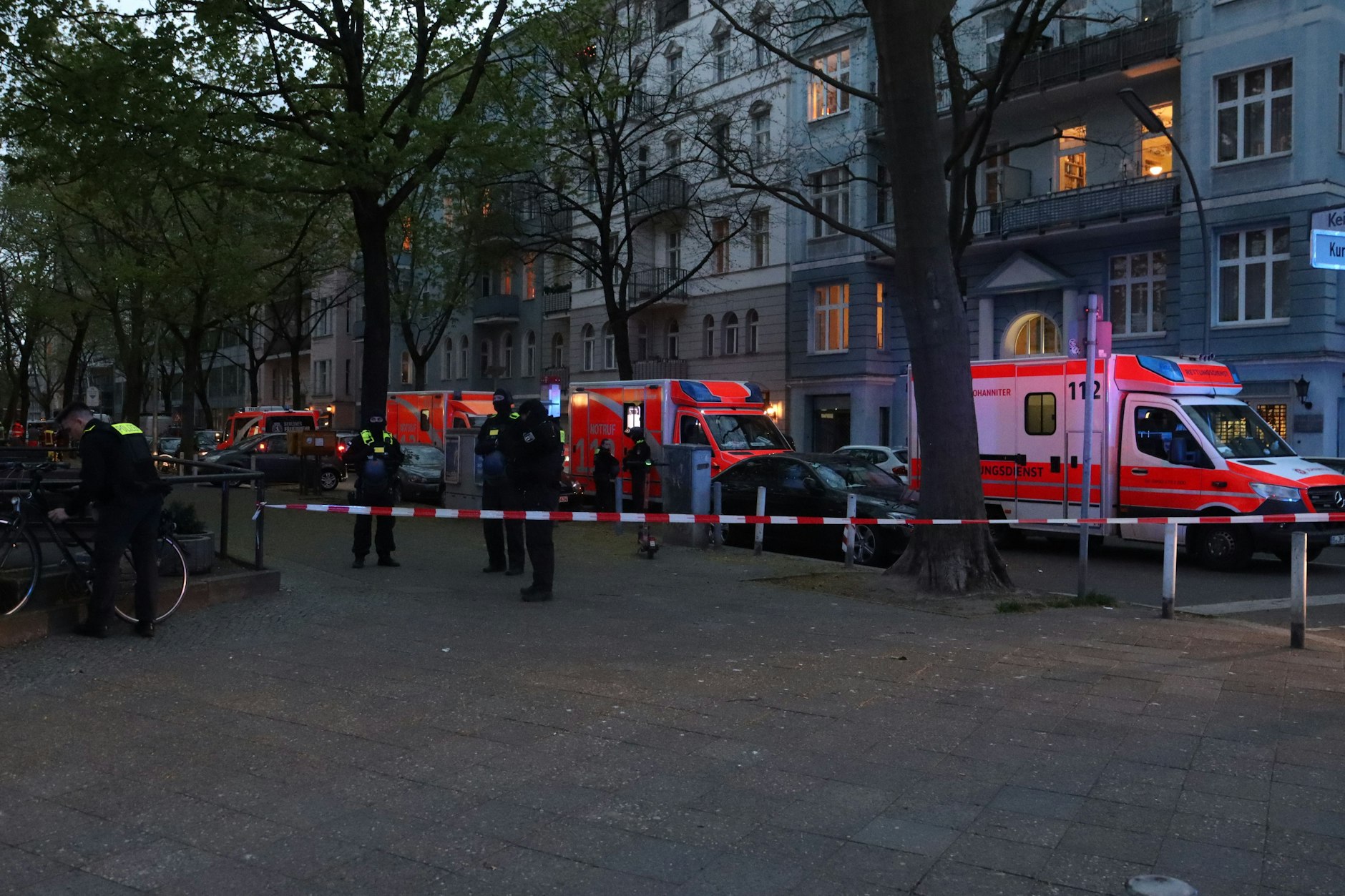 Das Einsatzgebiet um die Keithstraße war weiträumig abgesperrt