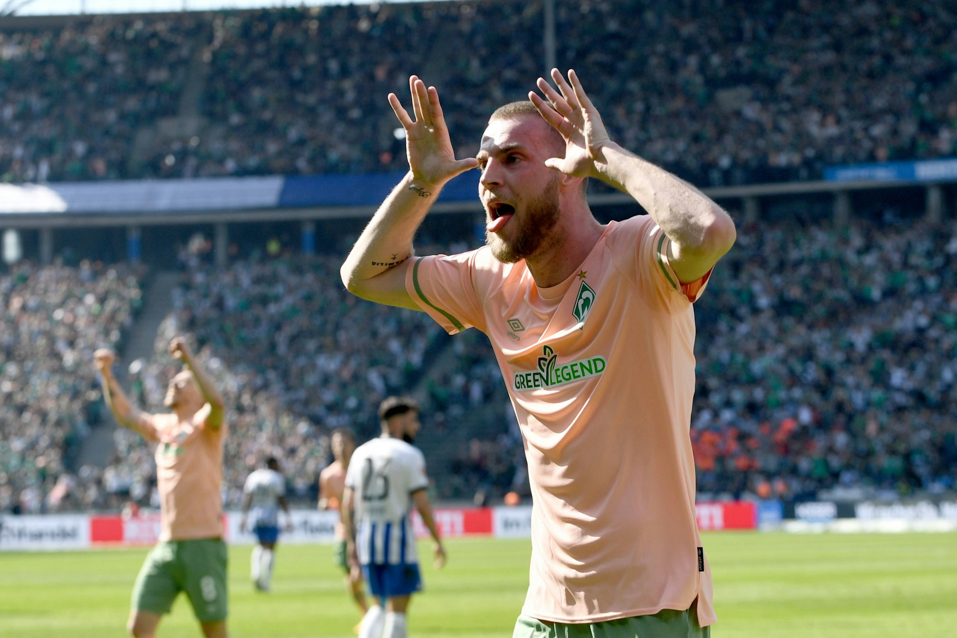 Marvin Ducksch erzielte am Wochenende beim Werder-Sieg in Berlin drei Tore.