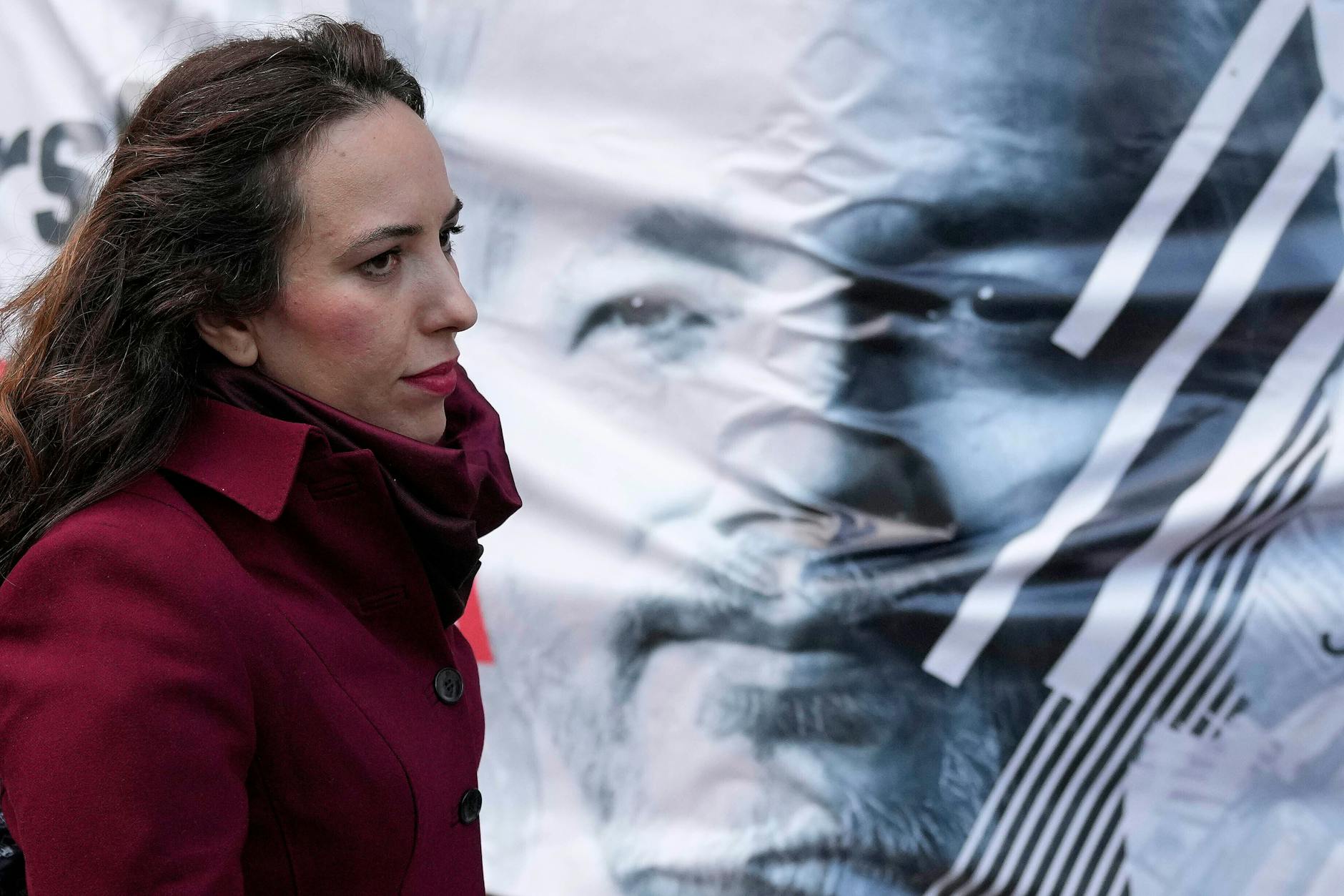 Stella Assange im Oktober 2021 nach einer Verhandlung am Obersten Gericht in London