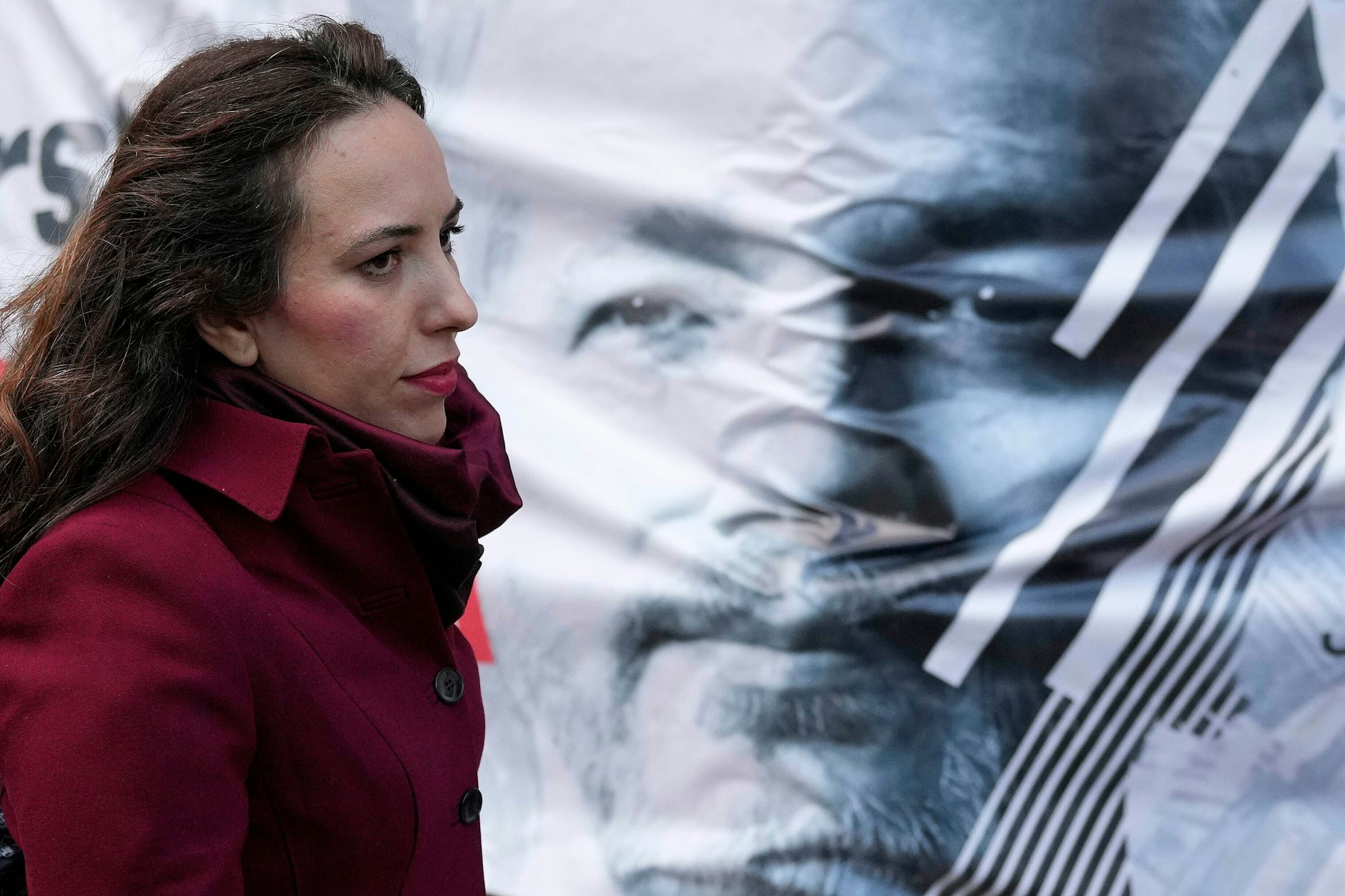 Stella Assange im Oktober 2021 nach einer Verhandlung am Obersten Gericht in London