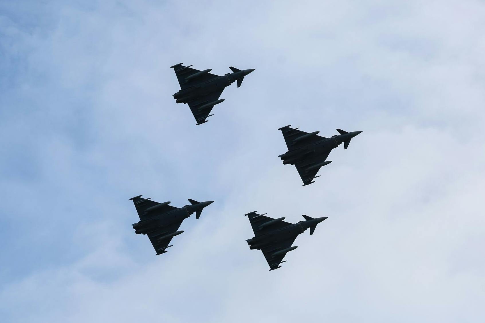 Noch bis Ende des Monats patrouillieren Eurofighter der deutschen Luftwaffe über der Ostsee.