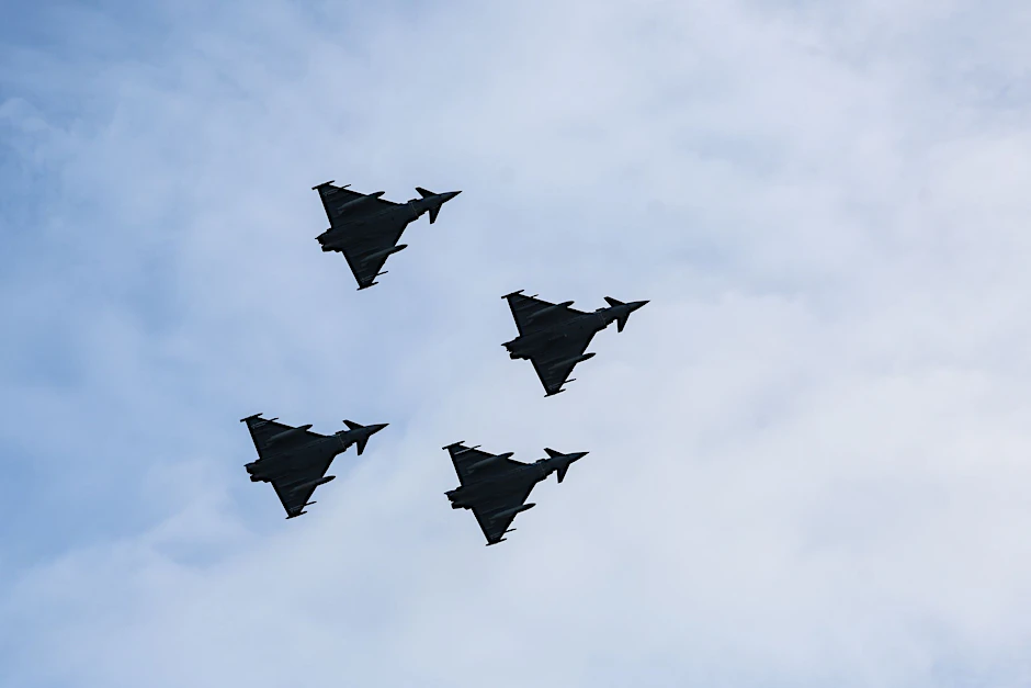 Noch bis Ende des Monats patrouillieren Eurofighter der deutschen Luftwaffe über der Ostsee.