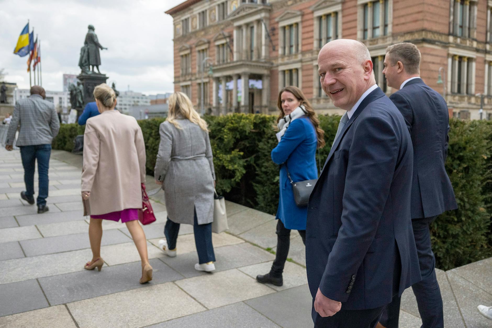 Kai Wegner auf dem Weg ins Abgeordnetenhaus