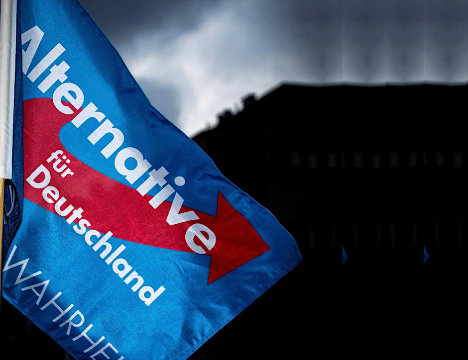 Fahne der Partei Alternative für Deutschland (AfD)