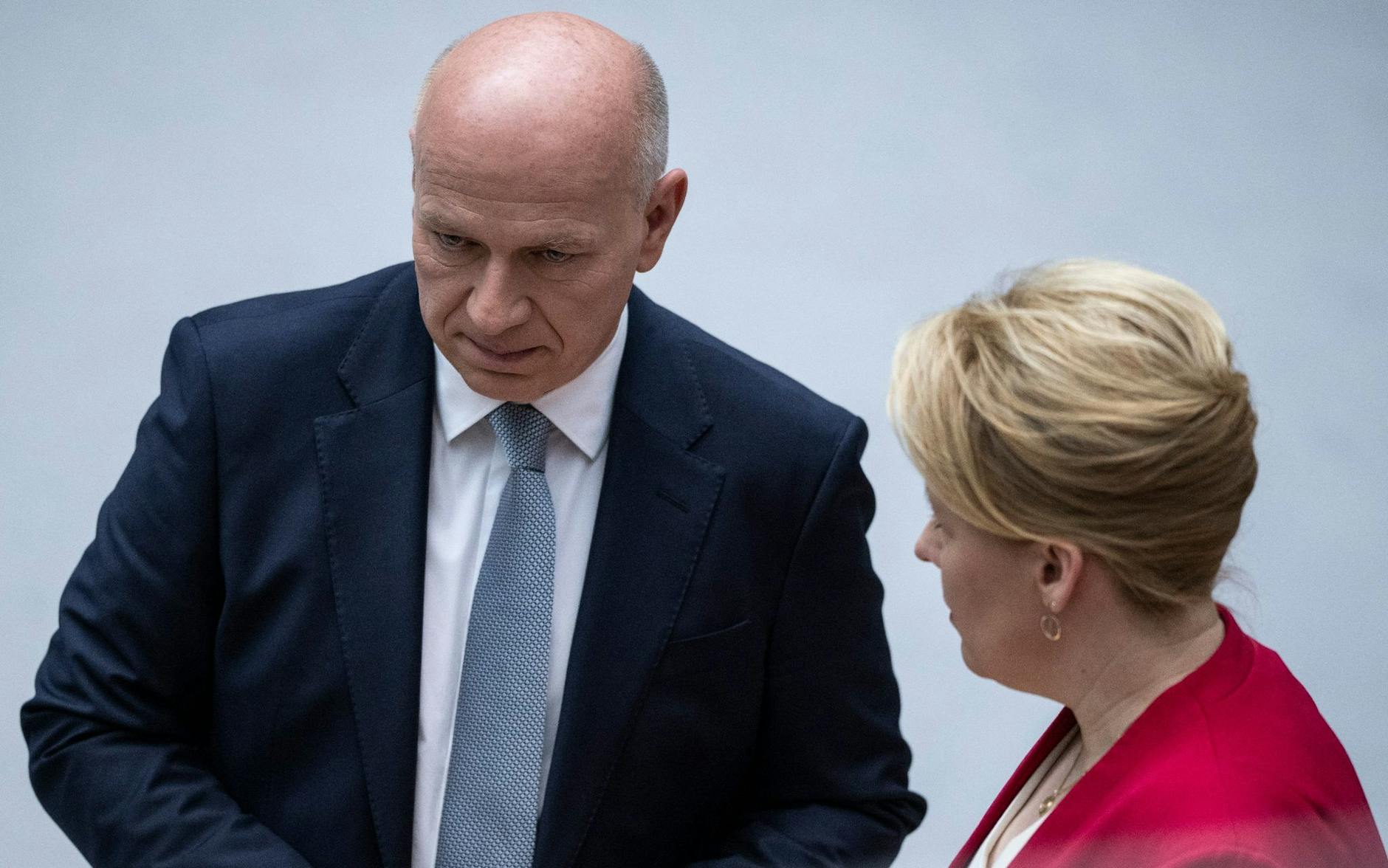 dpatopbilder - Kai Wegner, Berliner CDU-Parteivorsitzender, und Franziska Giffey (SPD).