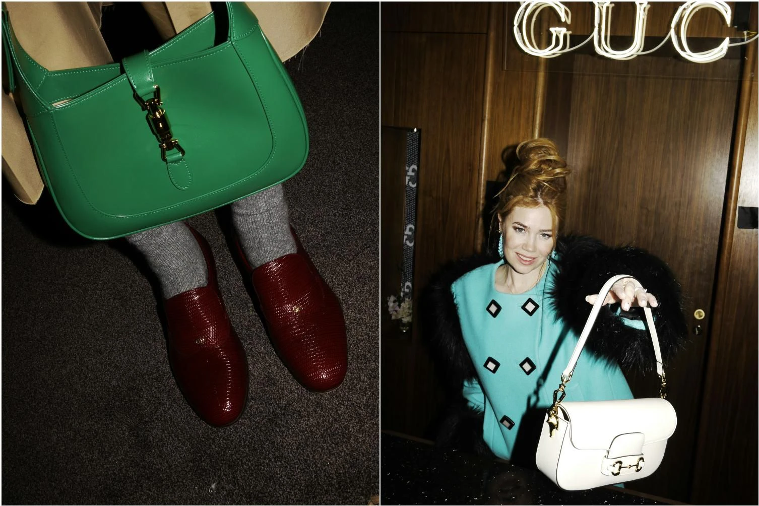 Große Taschen-Offensive: Stylist Julian Daynov und Moderatorin Palina Rojinski waren bestens vorbereitet.