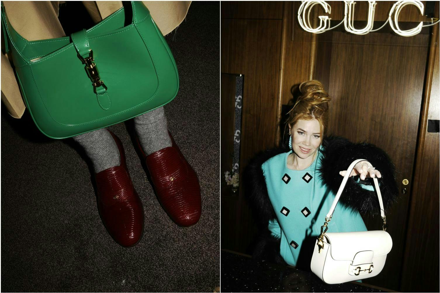 Große Taschen-Offensive: Stylist Julian Daynov und Moderatorin Palina Rojinski waren bestens vorbereitet.