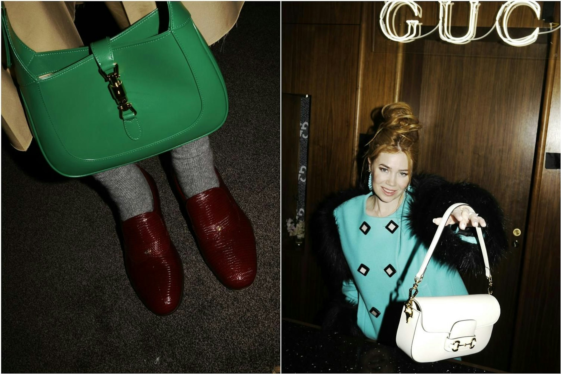 Große Taschen-Offensive: Stylist Julian Daynov und Moderatorin Palina Rojinski waren bestens vorbereitet.