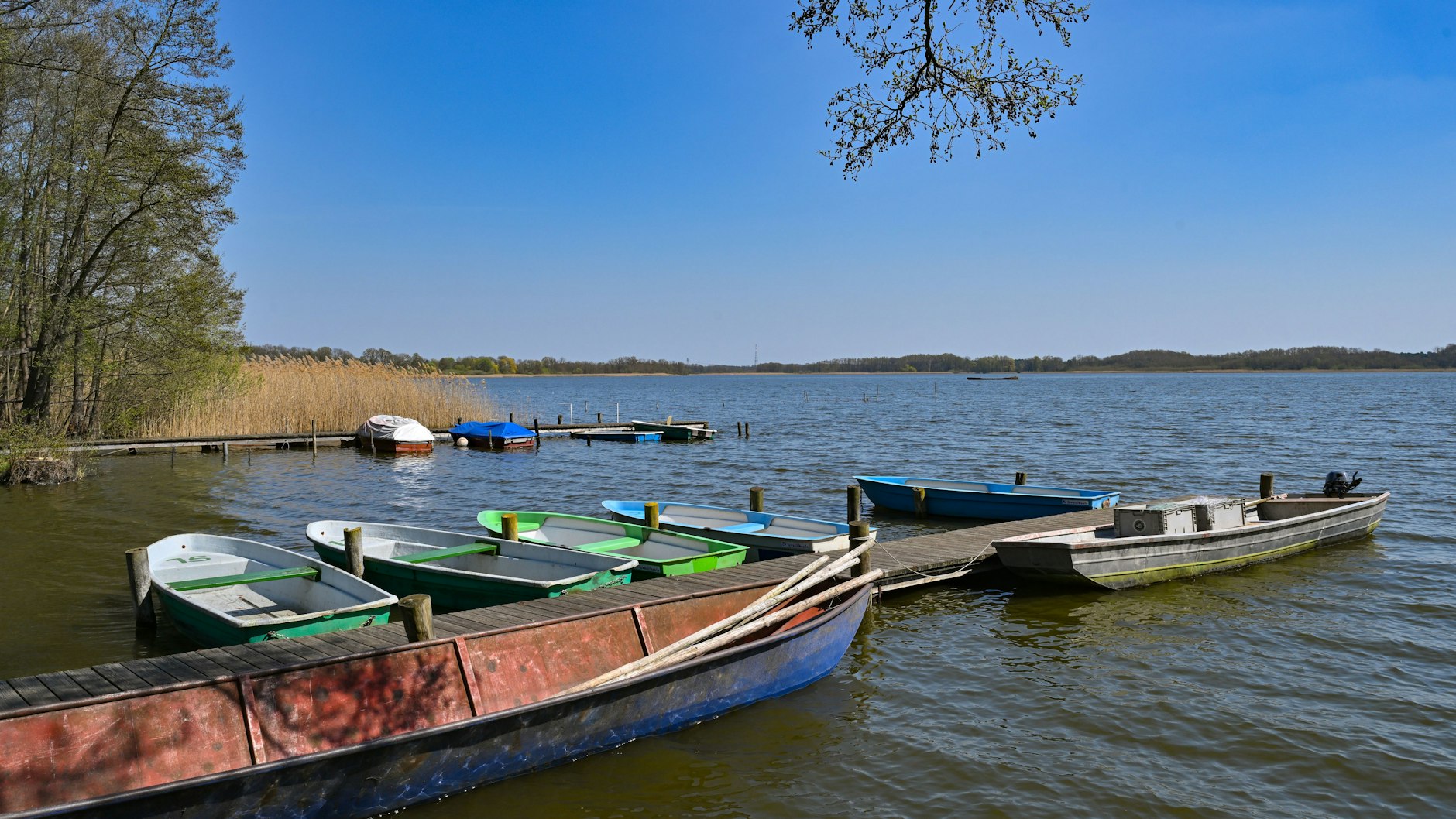 Ein Idylle: der Blick vom Steg auf den Großen Schauener See