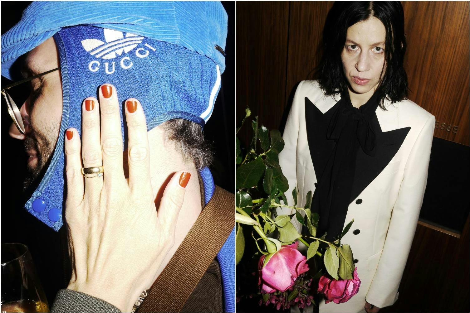 Ein Gastgeber, der verpflichtet: Viele Gäste, hier rechts die Künstlerin Anne Imhof, trugen Gucci.