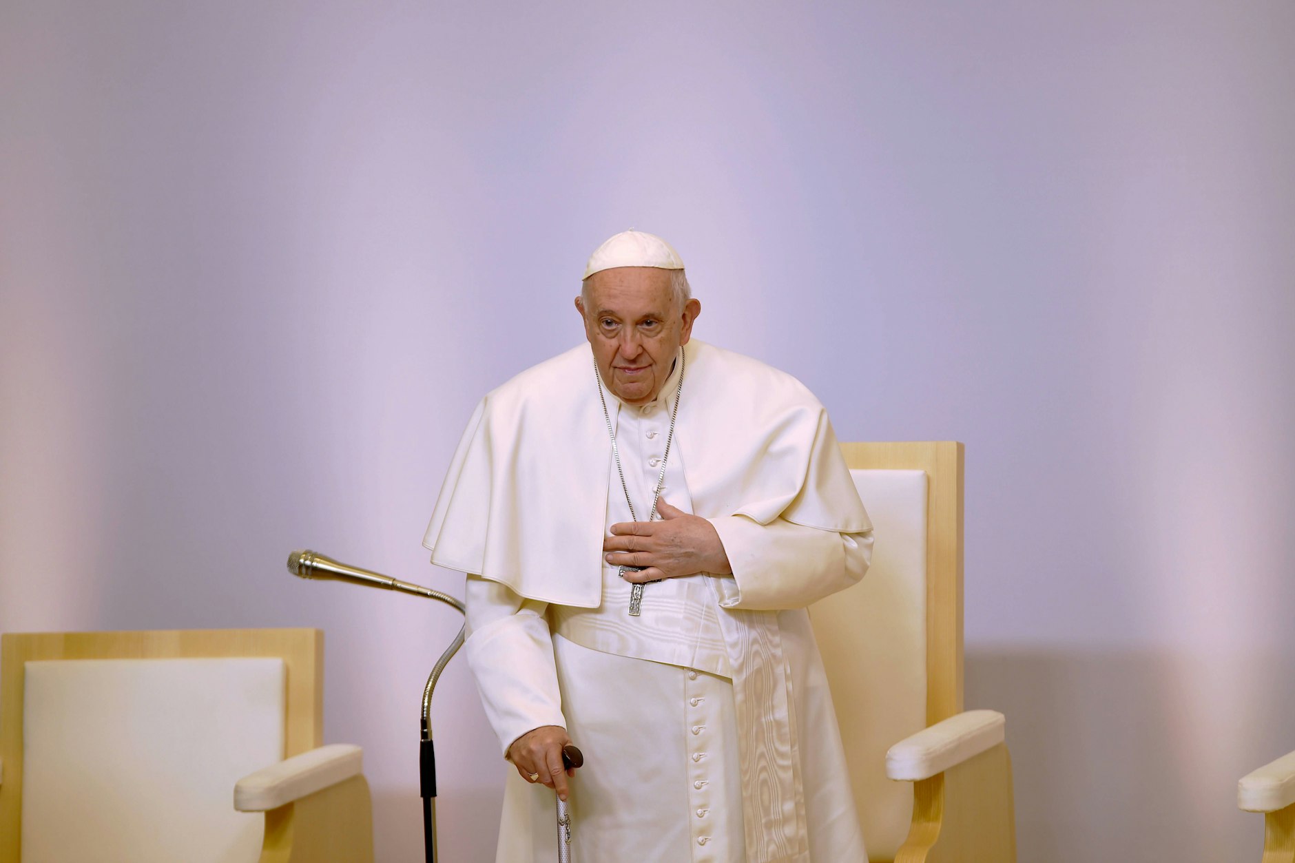 Papst Franziskus bei seinem dreitägigen Besuch in der ungarischen Hauptstadt Budapest.&nbsp;