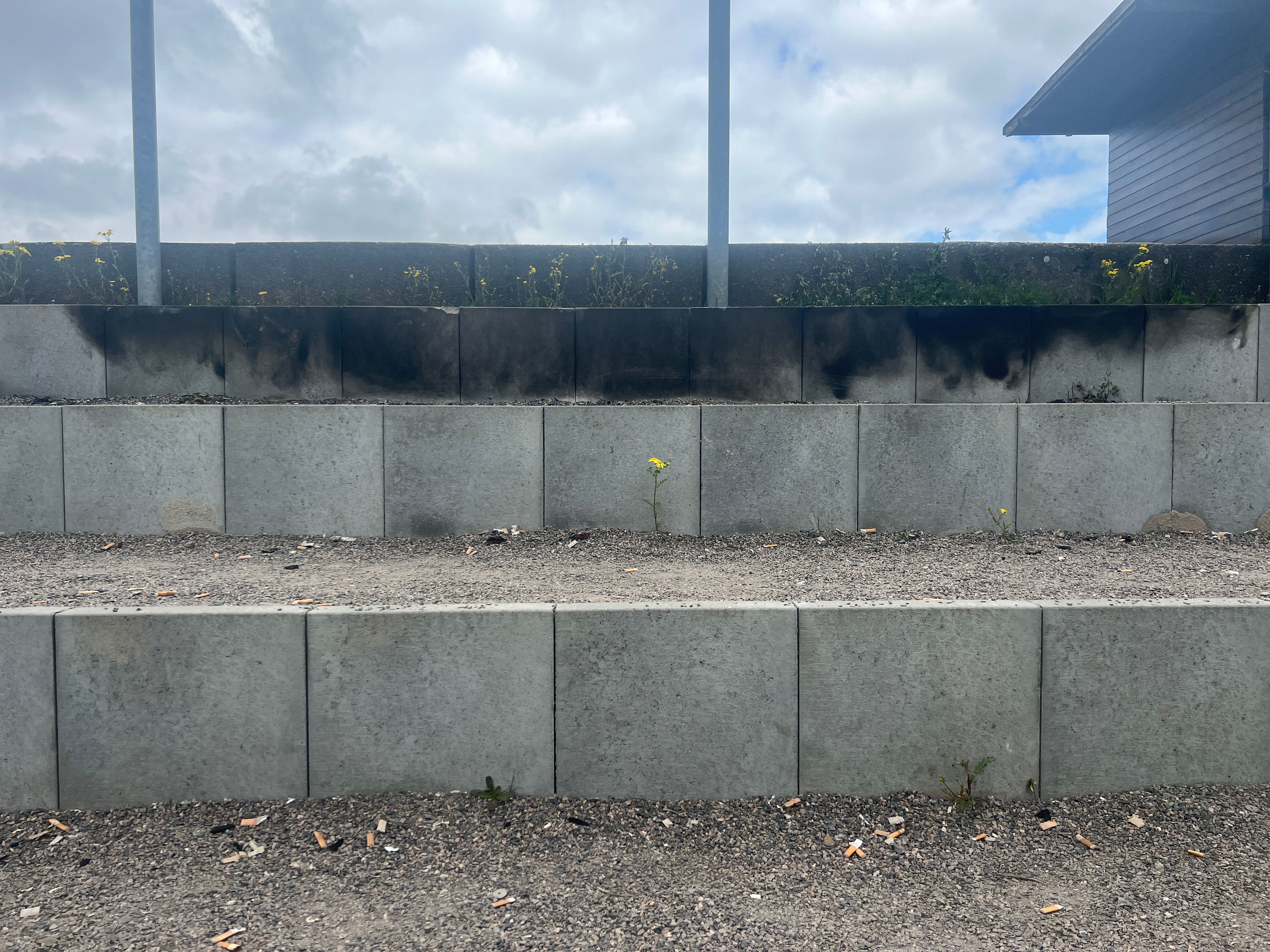 Mitten im Sportforum: Vermummte mit rot-weißen Sturmhauben zünden Banner der BFC-Ultras an