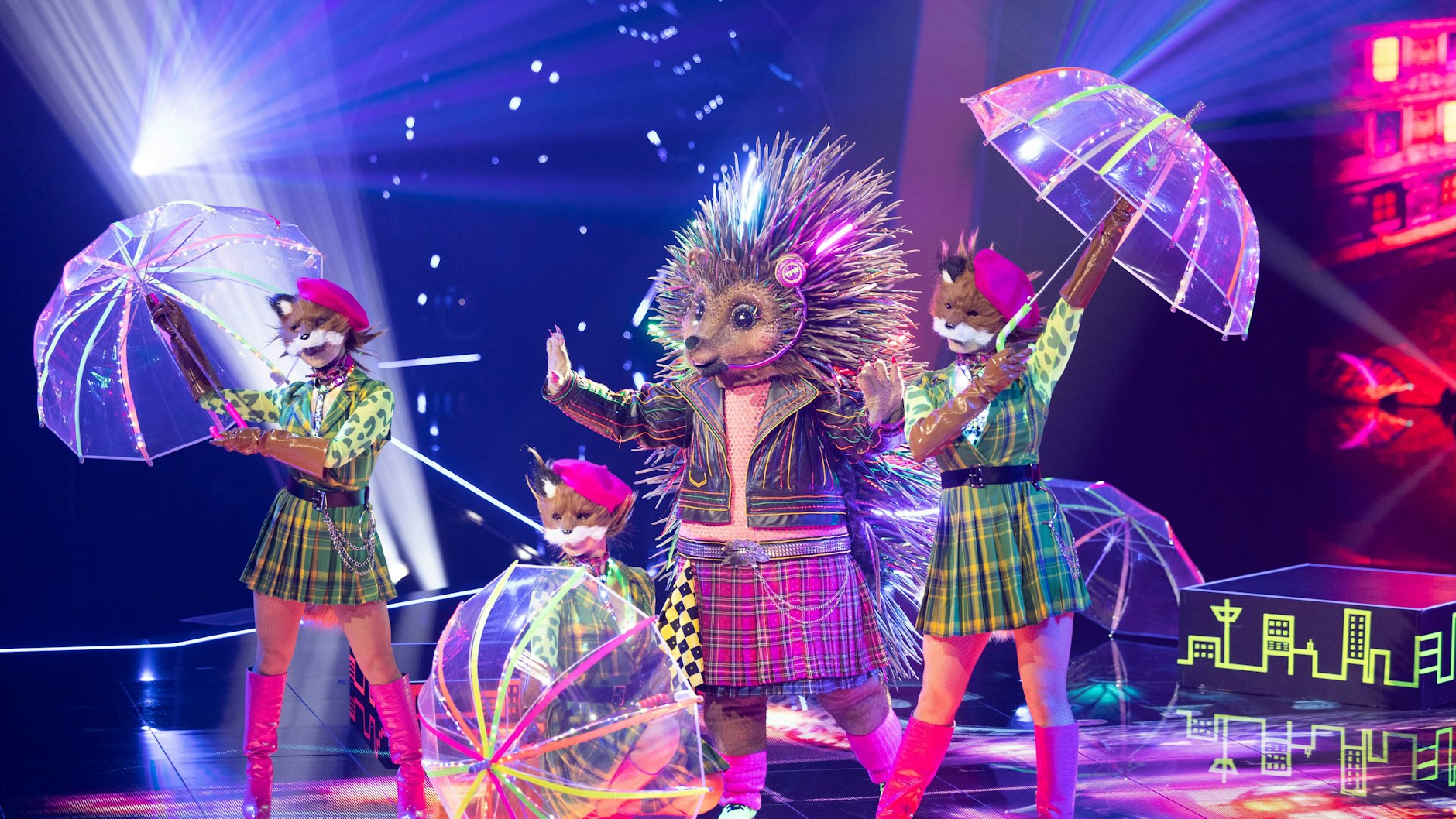 Auch der Igel ist im Finale von „The Masked Singer“ dabei.