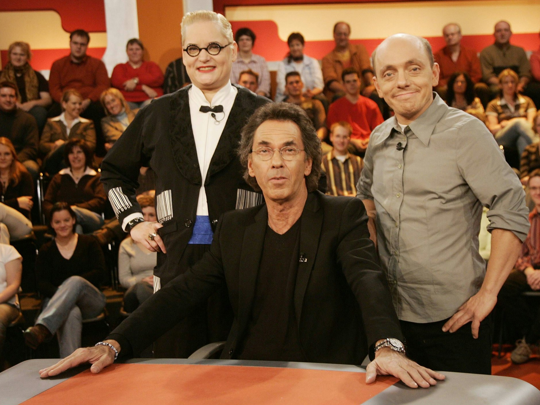 Die frühere Stammbesetzung von „Genial daneben“: Hugo Egon Balder, Hella von Sinnen und Bernhard Hoecker.