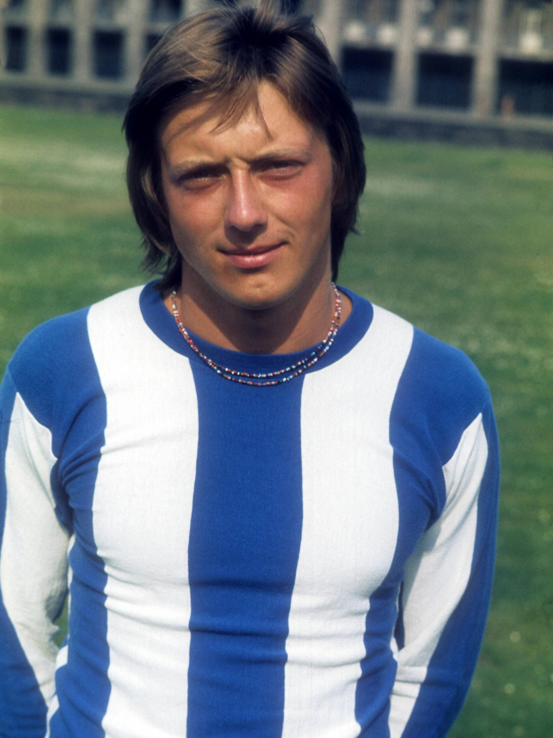 Irgendwie alles ein paar Nummern kleiner und weniger bunt als heute: Detlev Szymanek in der Saison 1975/76 im Trikot von Hertha BSC.