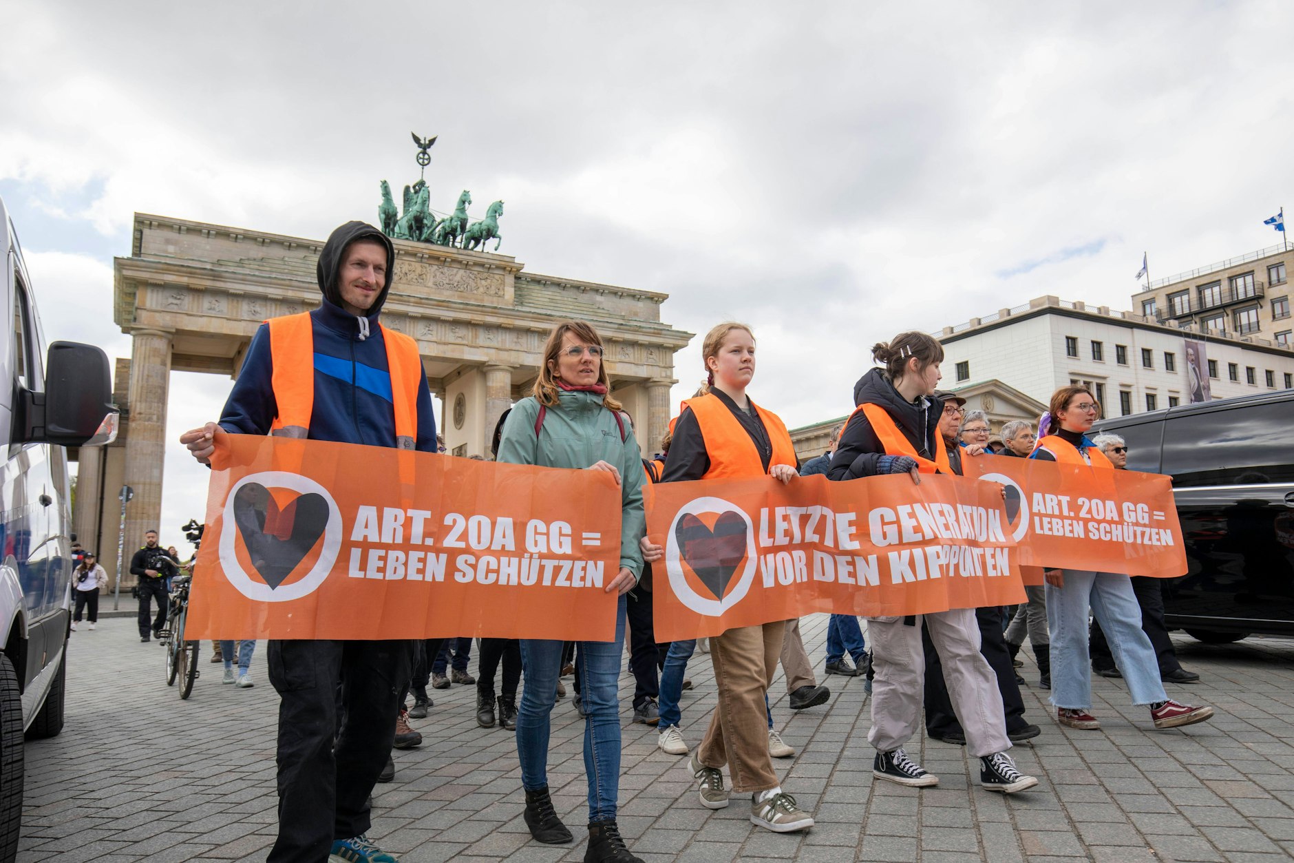 Protestmarsch der Letzten Generation in Berlin.