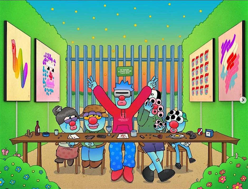 Yon Frulas Werk „Family Dinner“ (Ausschnitt)