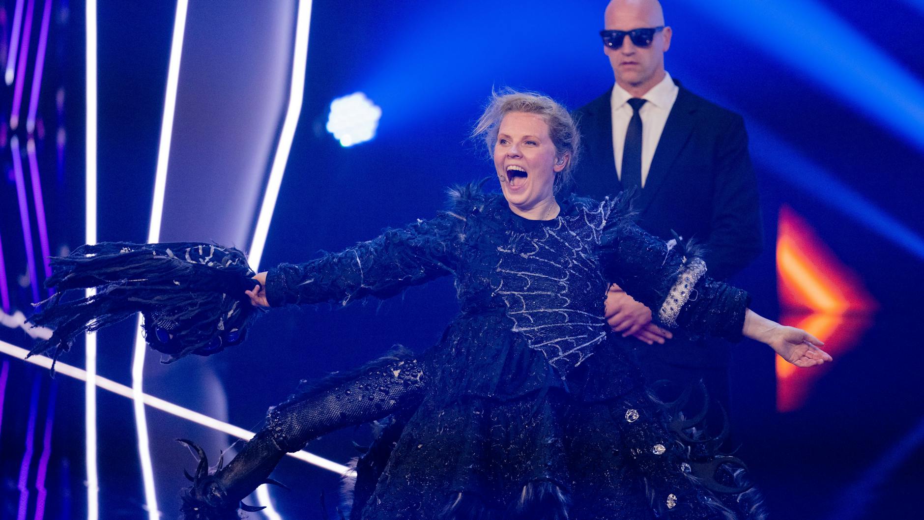 Sängerin Patricia Kelly steckte bei „The Masked Singer“ im Kostüm von Spinne Diamantula.
