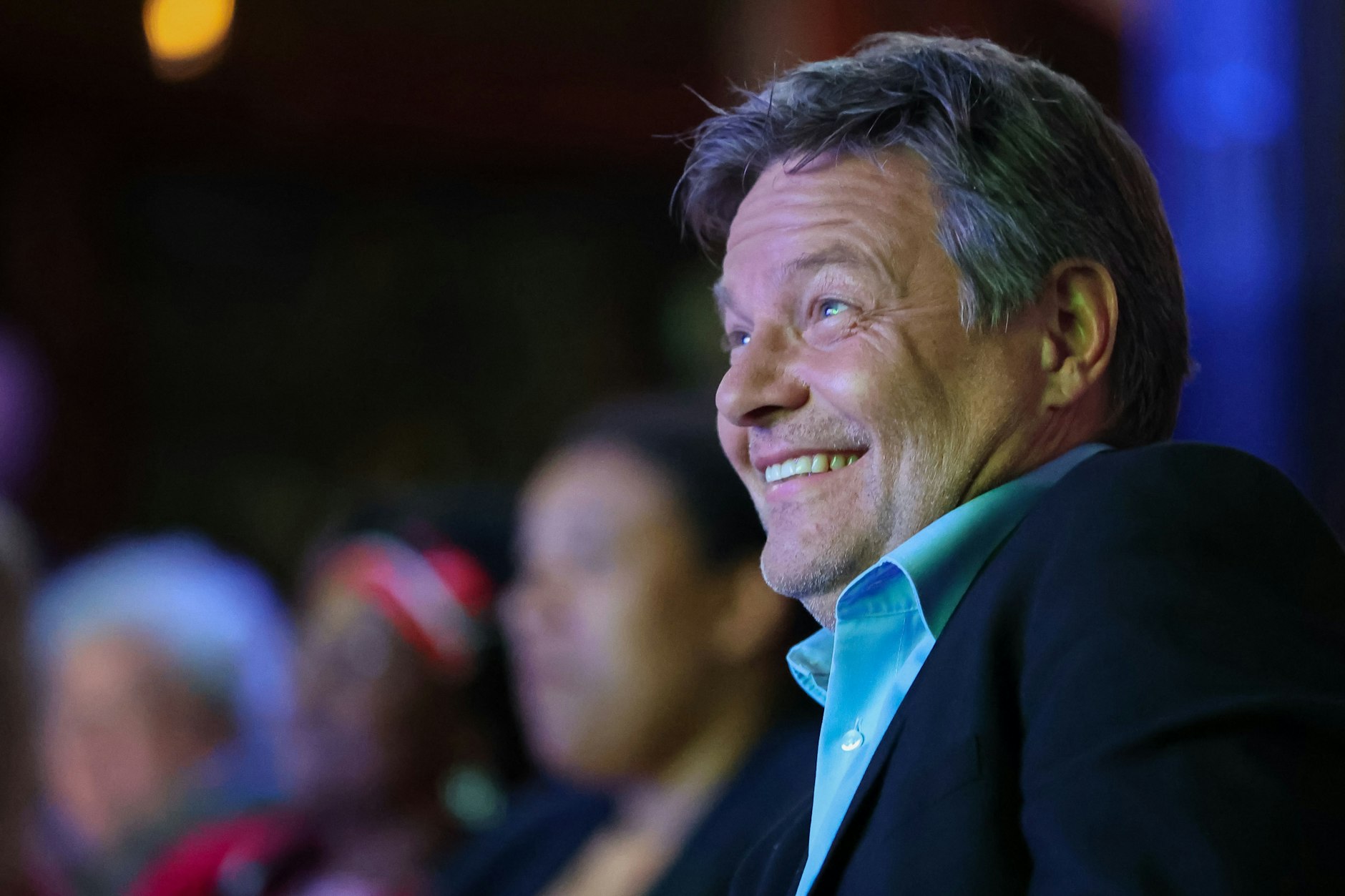 Bundeswirtschaftsminister Robert Habeck bei der Festveranstaltung zum 30. Jubiläum des Zusammenschlusses von Bündnis 90 und den Grünen.