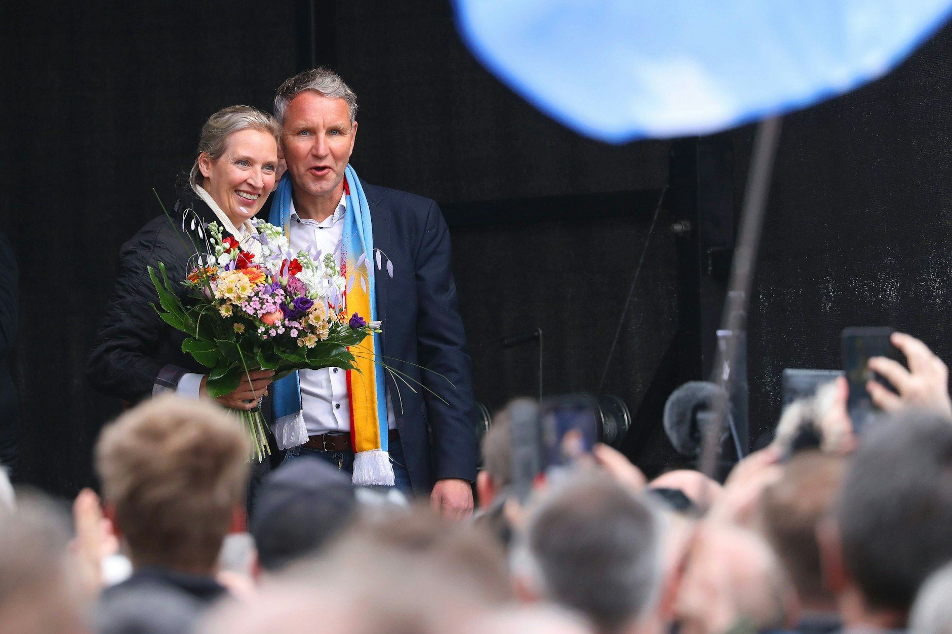 AfD-Politiker Alice Weidel und Björn Höcke Ende April in Erfurt