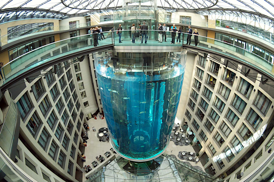 ARCHIV - Blick auf den AquaDom im Sea Life.  