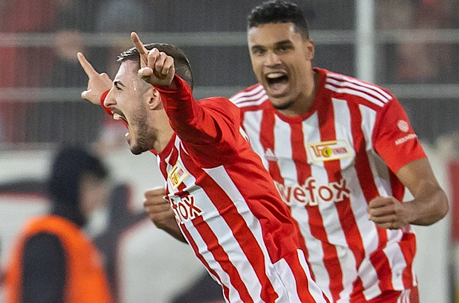 ARCHIV - Berlins Josip Juranovic (l) jubelt nach seinem Treffer zum 2:0.  