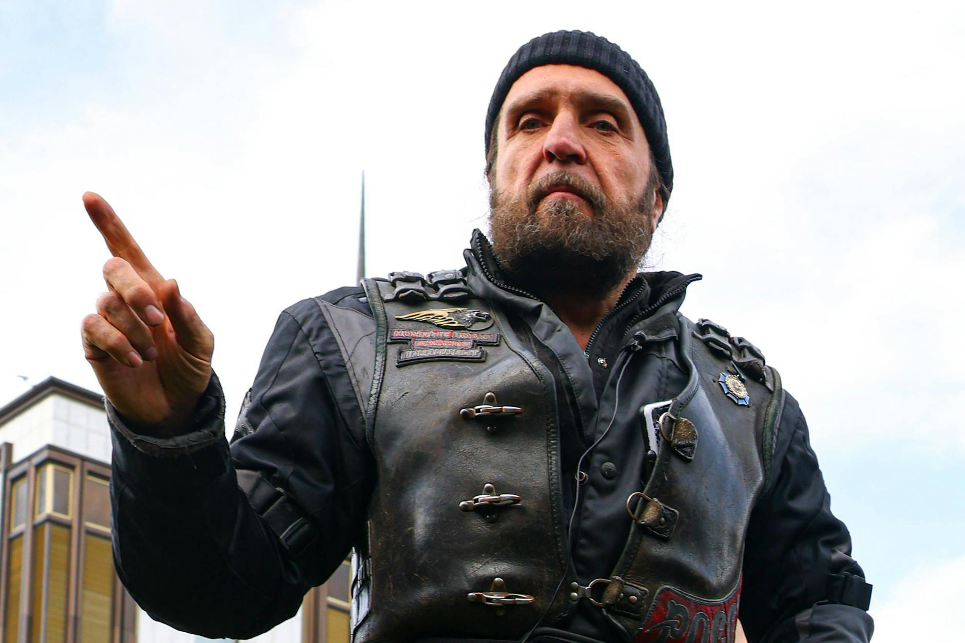 Alexander Saldostanow Gründer des Motorradclubs Nachtwölfe. 