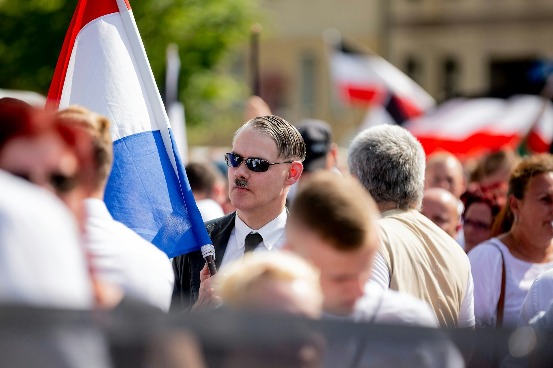 Teilnehmer einer Neonazi-Demonstration