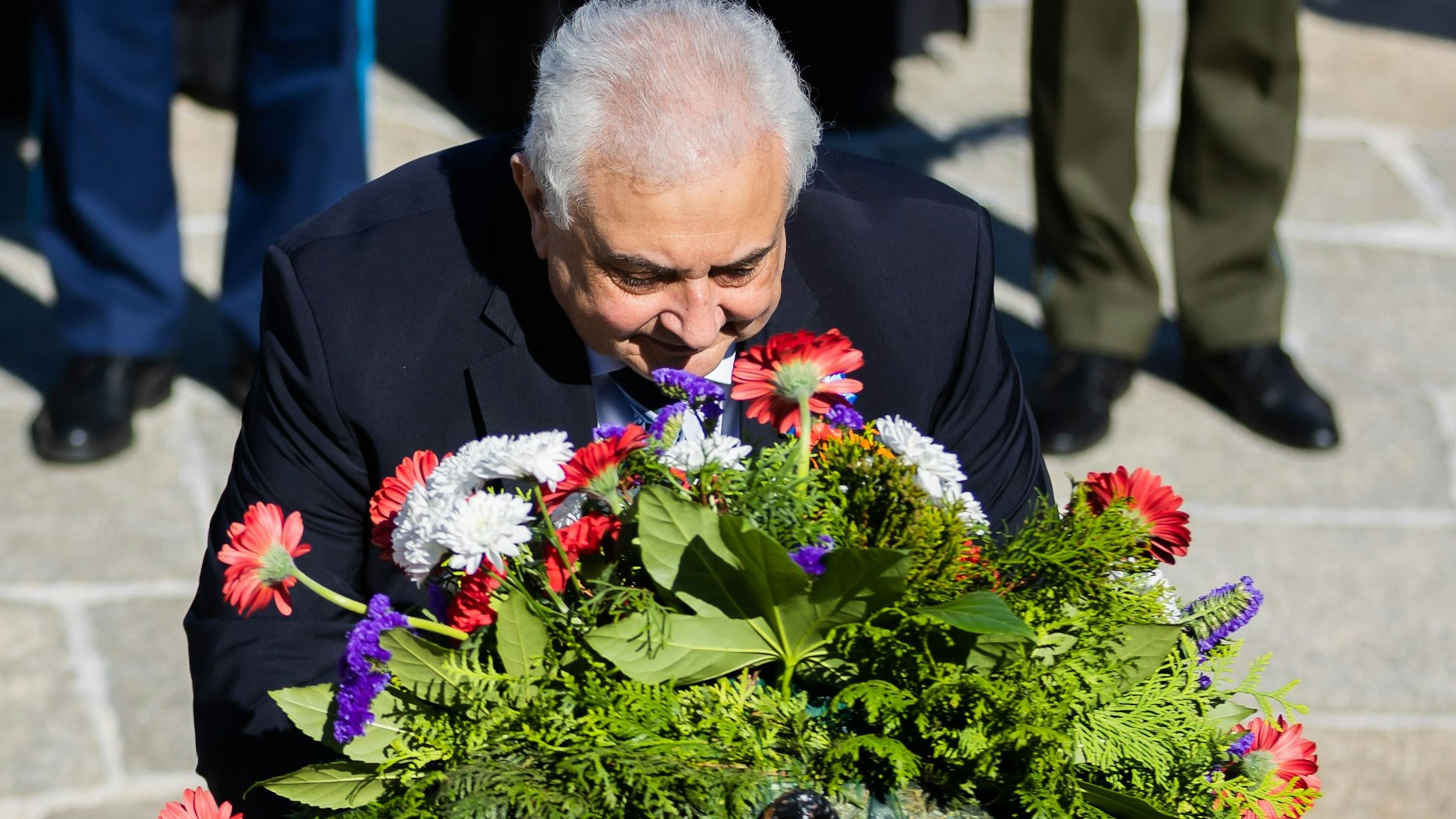 Sergei Jurjewitsch Netschajew, Botschafter der Russischen Föderation in der Bundesrepublik Deutschland am Sowjetischen Ehrenmal im Treptower Park.