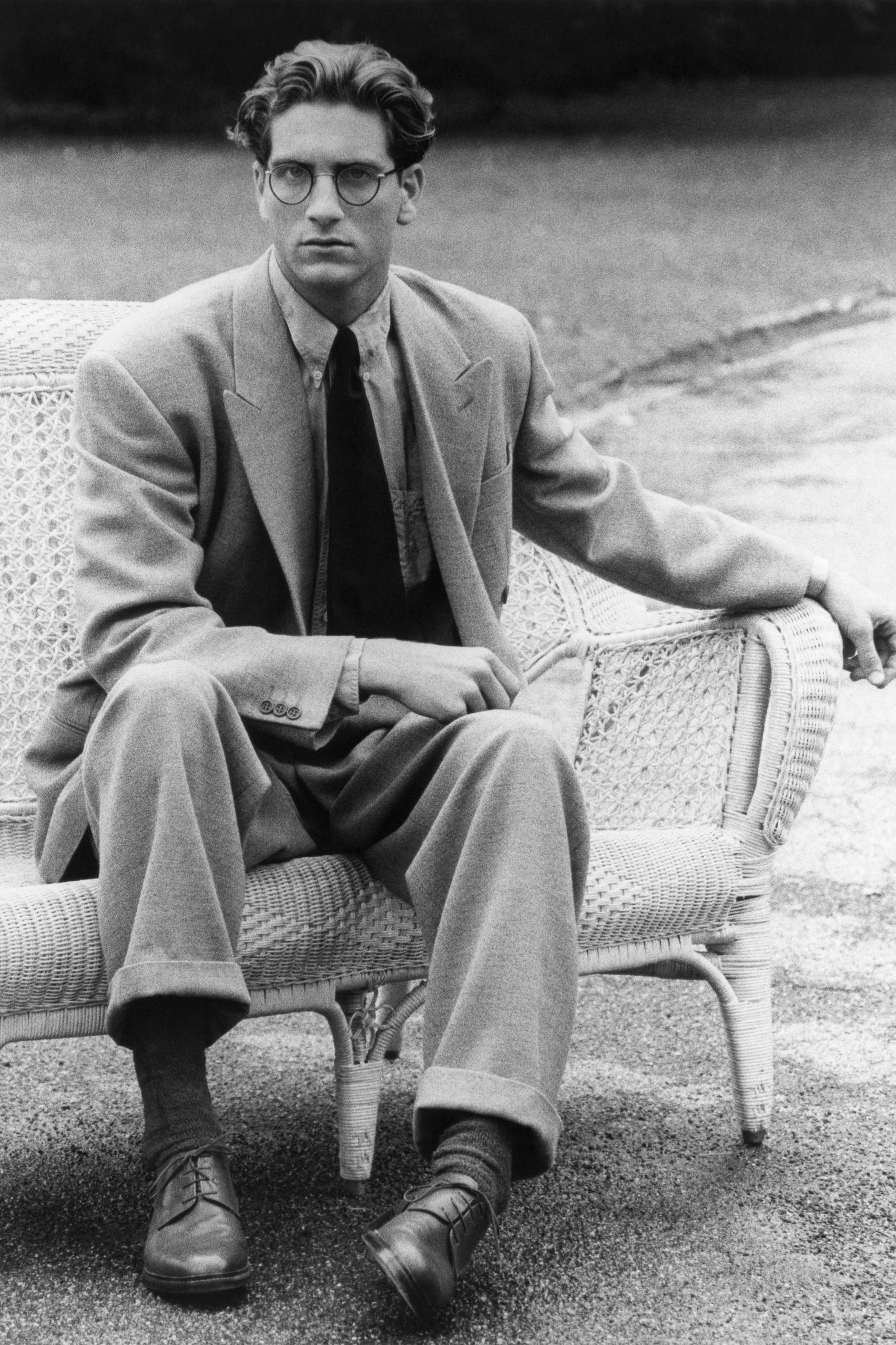 Ein klassischer Giorgio-Armani-Look aus der Männerkollektion für den Winter 1988