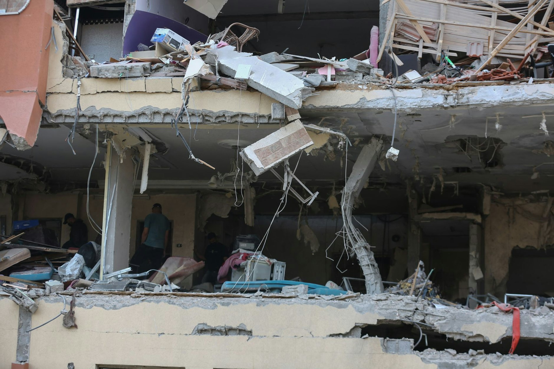 Das zerstörte Haus von Chalil Bahitini, der von Israel gezielt getötet wurde.  