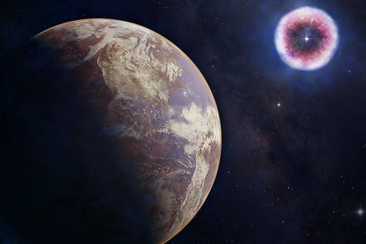 Darstellung einer Supernova. 