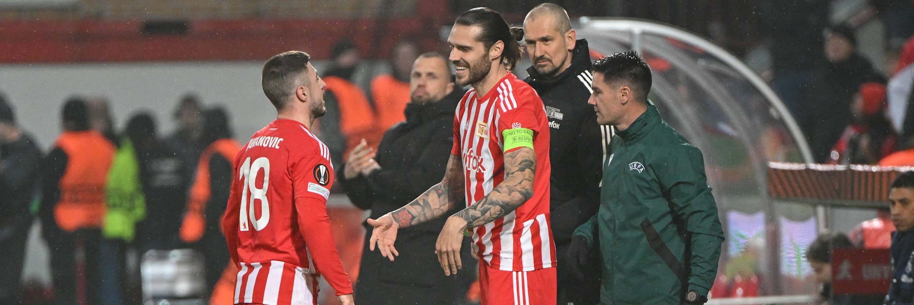 Gemeinsam standen Josip Juranovic und Christopher Trimmel (r.) zuletzt beim 1. FC Union eher selten auf dem Feld.