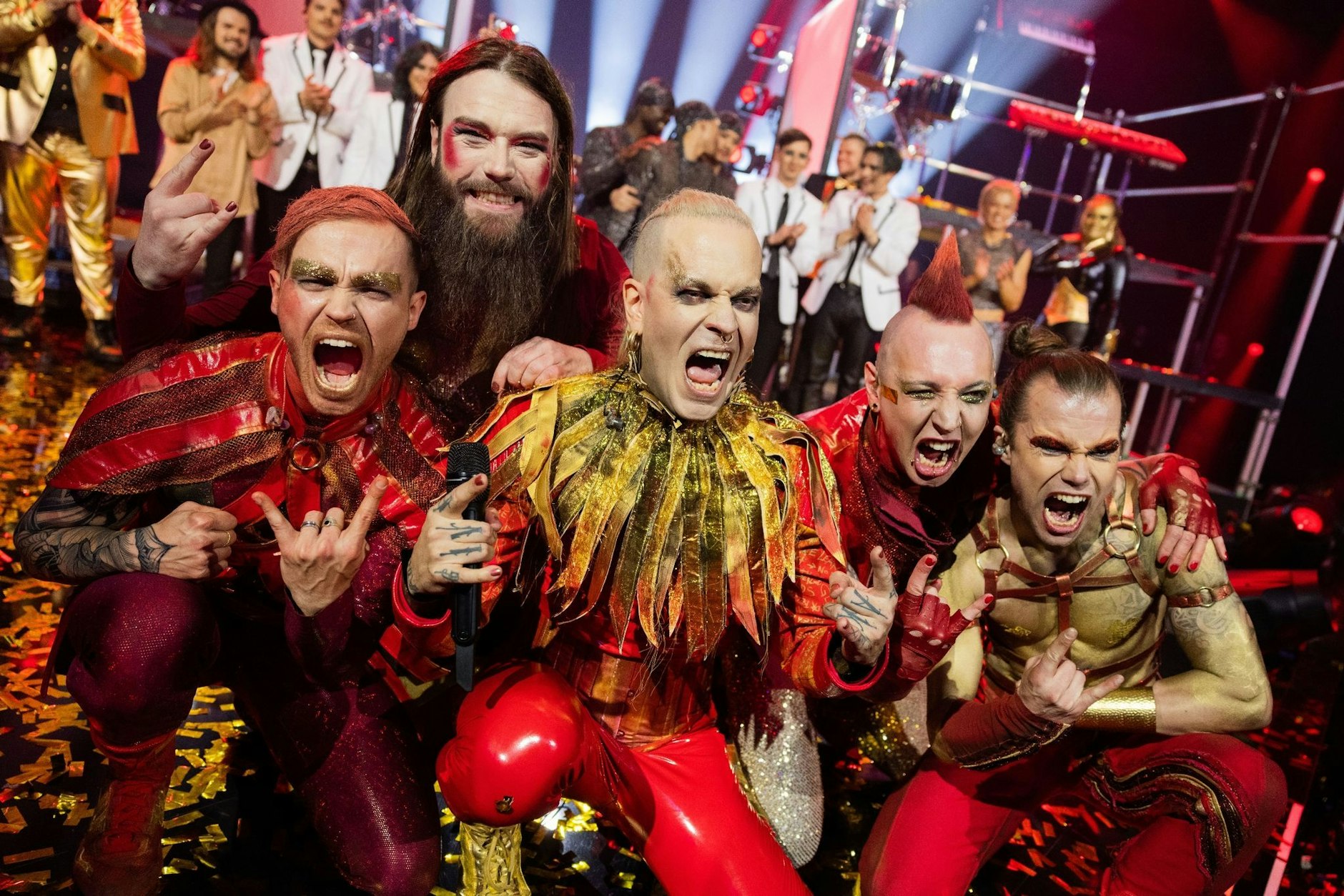 ARCHIV - Die Metal-Rockband "Lord Of The Lost" wird Deutschland am 13. Mai beim ESC-Finale in Liverpool vertreten.  