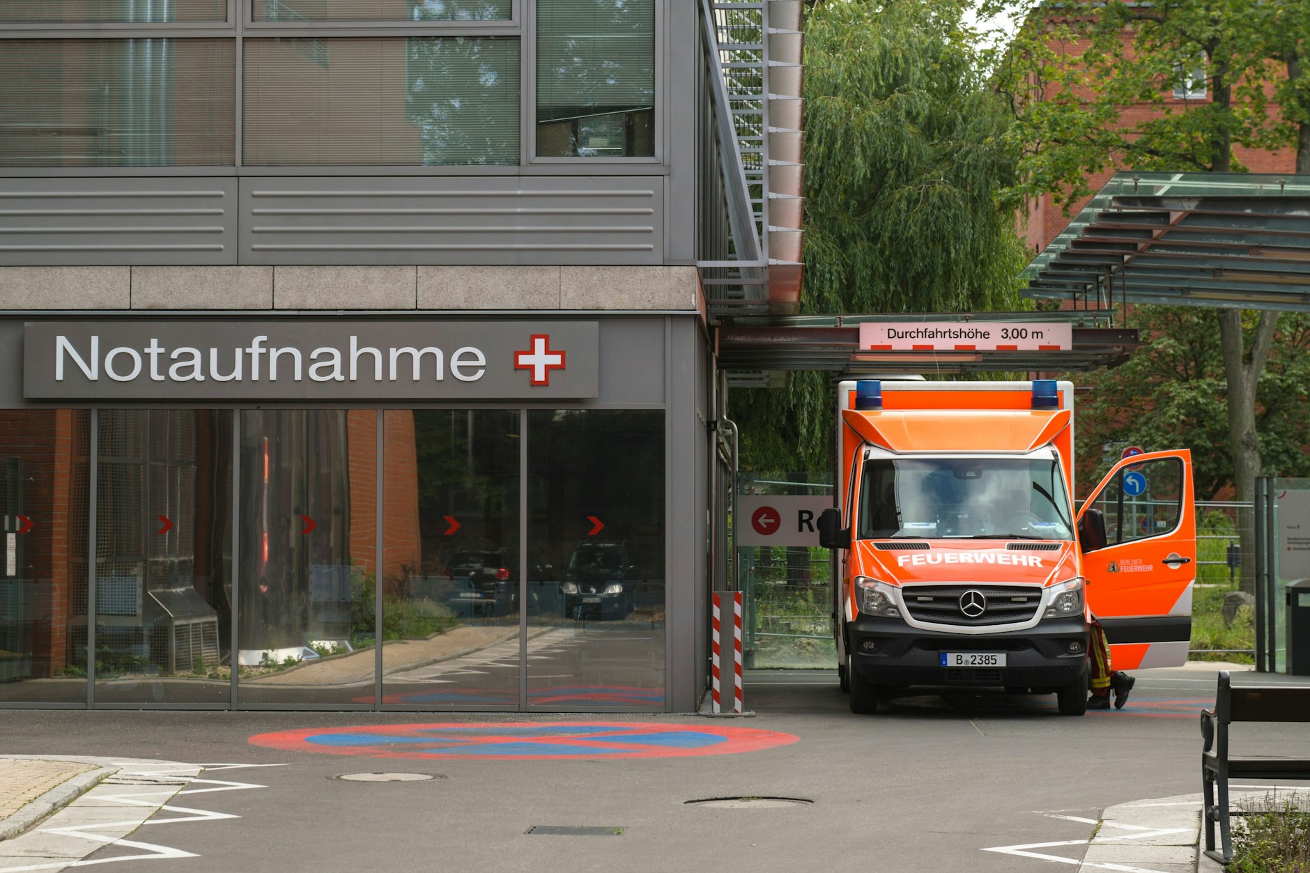 Die Notaufnahme des Klinikums in der Neuen Bergstraße in Berlin-Spandau.&nbsp;