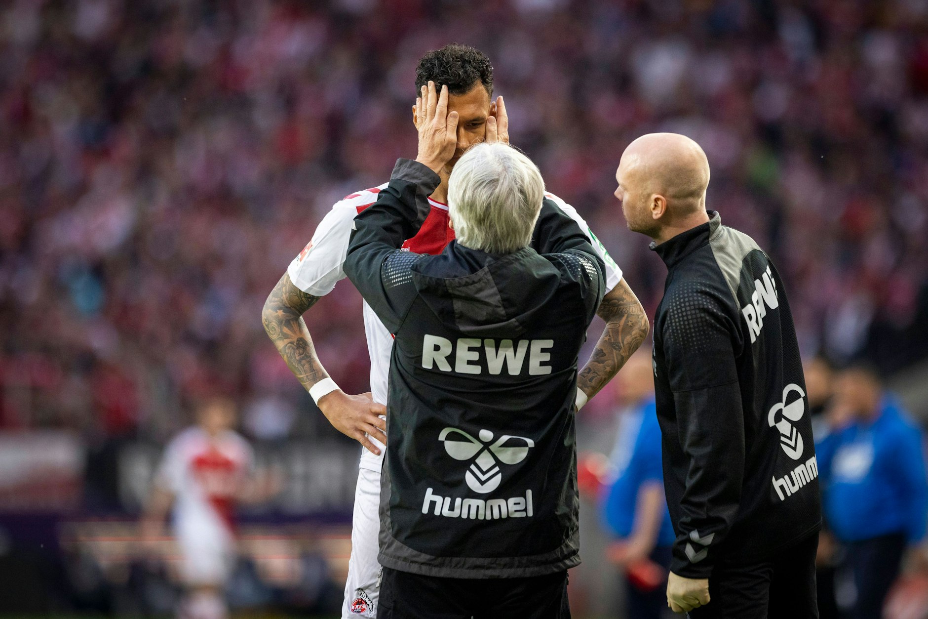 Kölns Davie Selke musste nach seinem Tor zum 1:0 gegen Hertha BSC mit Brummschädel ausgewechselt werden.